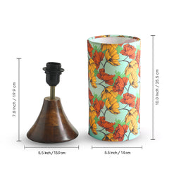 'Autumn Glow' Decorative Table Lamp In Mango Wood (40.5 Cm, Without Bulb, Handcrafted)