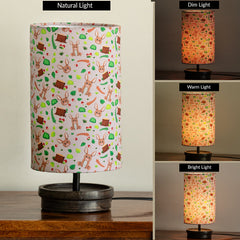 'Rabbit & Grove' Decorative Table Lamp In Mango Wood (33.8 Cm, Without Bulb, Handcrafted)