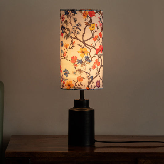 'Floral Twilight' Decorative Table Lamp In Metal (45 Cm, Without Bulb, Handcrafted)