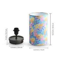 'Frond' Decorative Table Lamp In Mango Wood (33.8 Cm, Without Bulb, Handcrafted)