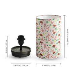 'Rabbit & Grove' Decorative Table Lamp In Mango Wood (33.8 Cm, Without Bulb, Handcrafted)