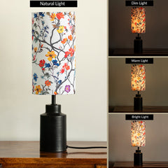 'Floral Twilight' Decorative Table Lamp In Metal (45 Cm, Without Bulb, Handcrafted)
