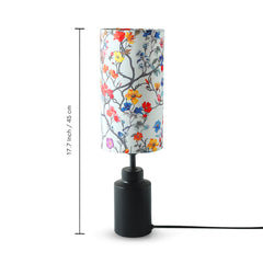'Floral Twilight' Decorative Table Lamp In Metal (45 Cm, Without Bulb, Handcrafted)