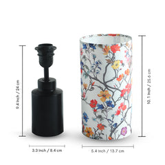 'Floral Twilight' Decorative Table Lamp In Metal (45 Cm, Without Bulb, Handcrafted)