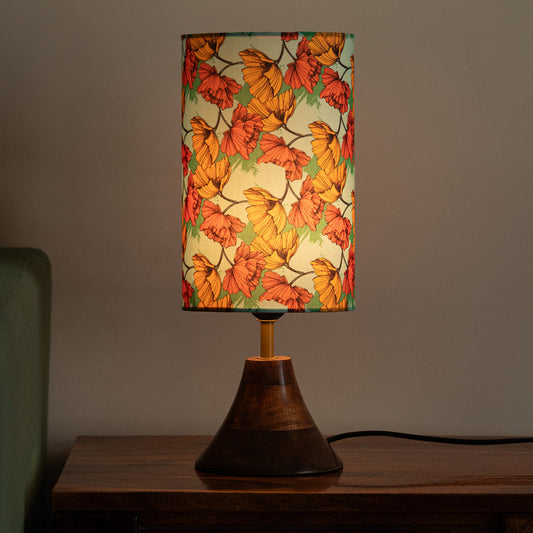 'Autumn Glow' Decorative Table Lamp In Mango Wood (40.5 Cm, Without Bulb, Handcrafted)