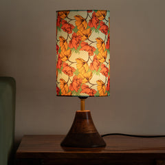 'Autumn Glow' Decorative Table Lamp In Mango Wood (40.5 Cm, Without Bulb, Handcrafted)