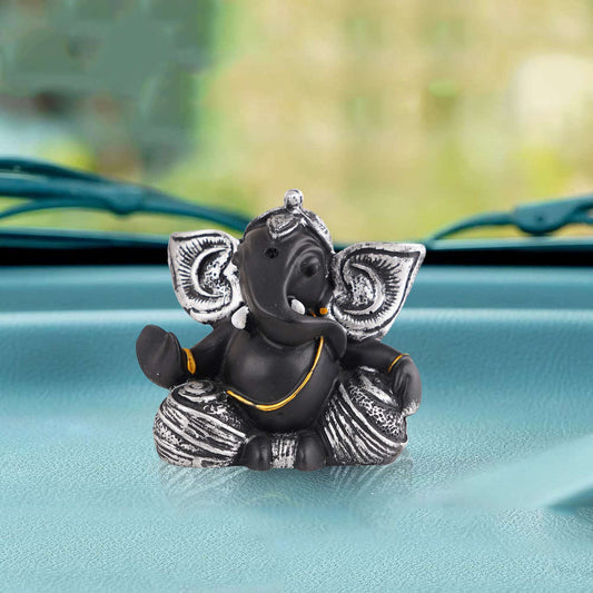 Ganesha Statue Showpiece Idol Shriganesh Bhagwan Murti / Home, Office Decor / Car Dashboard Ganpati / Lord Vinayaka Statue God of Luck & Success Sculpture / Gift Items -05