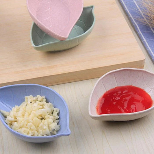 6 Pcs -Leaf Shape Chutney Plate