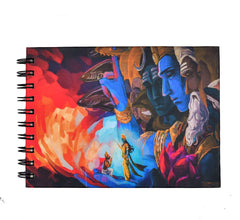 SHITAL CRAFTS Handmade Classic Krishna Printed Cardboard Writing sketching Diary for Different Purposes