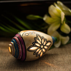 Terracotta Handpainted Shankh Shaped Table Tea Light Holder