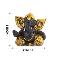 Ganesha Statue Showpiece Idol Shriganesh Bhagwan Murti / Home, Office Decor / Car Dashboard Ganpati / Lord Vinayaka Statue God of Luck & Success Sculpture / Gift Items -05