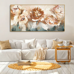 Floral Flower White Rose Canvas Wall Painting