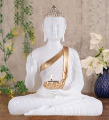 Gautam Buddha Statue Showpiece Idol Figurine for Feng Sui, Vastu, Home Decor, Office, Diwali, Gifting, Living Room, Bedroom, Study Table -27