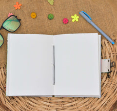 Handmade Printed Cardboard Journal Diary with Buckle Lock Unruled 200 Pages Notepad Personal Diaries for Men and Women -1