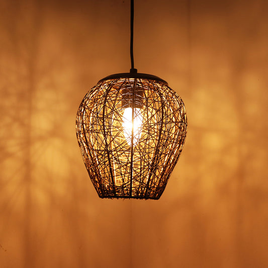 'Glamorous Mesh' Pendant Lamp In Iron (20.3 cm, Matte Finish)