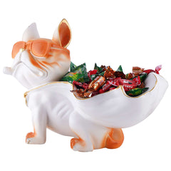 Decorative Bulldog Figurines,Dog Statues for Home Decor, Collectible Animal Figurines, Gifts for Dog Lovers, Home Decor & Showpiece (Grey)