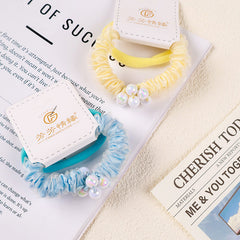 Colored Pearl Pony Tail Rubber Band