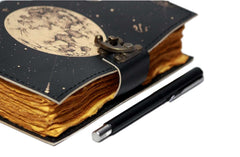 Genuine Leather Diary | Vintage Handmade Leather Journal | Premium Antique String Closure | 200 Handmade Deckle Edge Antique Pages -1