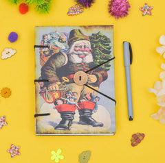 Handmade Printed Cardboard Journal Diary with Buckle Lock Unruled 200 Pages Notepad Personal Diaries for Men and Women -1