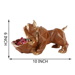 Decorative Bulldog Figurines,Dog Statues for Home Decor, Collectible Animal Figurines, Gifts for Dog Lovers, Home Decor & Showpiece (Grey)