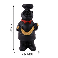 Resin Showpiece Cute Chef Figurine Miniature Statue Ornaments Welcome Board Table Dcor For Kitchen Decoration items for Restaurant