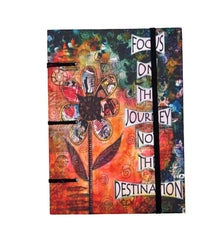 Handmade Printed Cardboard Journal Diary with Buckle Lock Unruled 200 Pages Notepad Personal Diaries for Men and Women -1