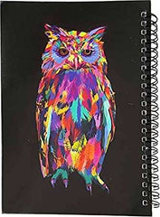 Handmade Classic Owl Printed Cardboard Writing sketching Diary for Different Purposes