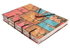 Handmade Printed Cardboard Journal Diary with Buckle Lock Unruled 200 Pages Notepad Personal Diaries for Men and Women -1