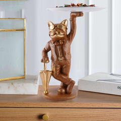 Cool Taddy Bear Showpiece for Home Decorative Showpiece | Taddy Bear with Paltter Statue for Home Decor Showpiece | Home Kitchen Decor | Office Decorative Item (White)