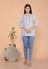 Women's Short Kurti Tops for Jeans | Stylish Rayon Kurta for Girls | Trendy Ethnic Short Kurta for Daily & Office Wear PR38