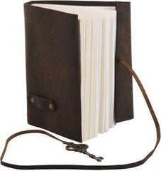 Leather Journal Diary with Premium Antique String Closure vintage Journal handmade 200 pages white unruled|travel Diary|personal journal -9
