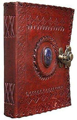 Leather Journal Diary with Premium Antique String Closure vintage Journal handmade 200 pages white unruled|travel Diary|personal journal -9