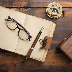 Genuine Leather Diary | Vintage Handmade Leather Journal | Premium Antique String Closure | 200 Handmade Deckle Edge Antique Pages -1