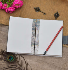 Handmade Printed Cardboard Journal Diary with Buckle Lock Unruled 200 Pages Notepad Personal Diaries for Men and Women -1