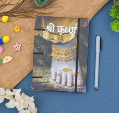 Handmade Printed Cardboard Journal Diary with Buckle Lock Unruled 200 Pages Notepad Personal Diaries for Men and Women -1