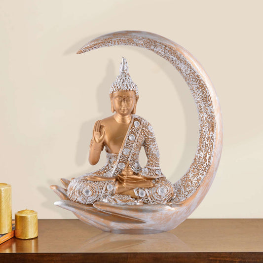Gautam Buddha Statue Showpiece Idol Figurine for Feng Sui, Vastu, Home Decor, Office, Diwali, Gifting, Living Room, Bedroom, Study Table -27
