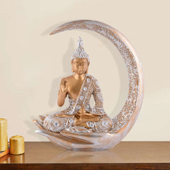 Gautam Buddha Statue Showpiece Idol Figurine for Feng Sui, Vastu, Home Decor, Office, Diwali, Gifting, Living Room, Bedroom, Study Table -27