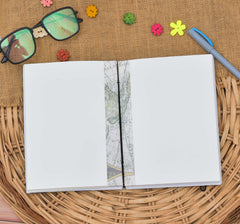 Handmade Printed Cardboard Journal Diary with Buckle Lock Unruled 200 Pages Notepad Personal Diaries for Men and Women -1