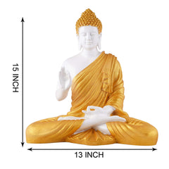 Gautam Buddha Statue Showpiece Idol Figurine for Feng Sui, Vastu, Home Decor, Office, Diwali, Gifting, Living Room, Bedroom, Study Table -27