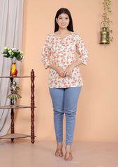 Women's Short Kurti Tops for Jeans | Stylish Rayon Kurta for Girls | Trendy Ethnic Short Kurta for Daily & Office Wear PR26