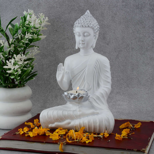 Gautam Buddha Statue Showpiece Idol Figurine for Feng Sui, Vastu, Home Decor, Office, Diwali, Gifting, Living Room, Bedroom, Study Table -27