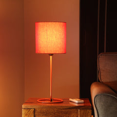 'Orange Coiled' Handcrafted Table Lamp In Iron (45.7 cm)