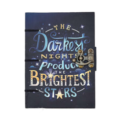 Handmade Printed Cardboard Journal Diary with Buckle Lock Unruled 200 Pages Notepad Personal Diaries for Men and Women -1