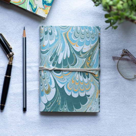Handcrafted Bahi style Marble Cover Diary