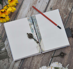 Handmade Printed Cardboard Journal Diary with Buckle Lock Unruled 200 Pages Notepad Personal Diaries for Men and Women -1