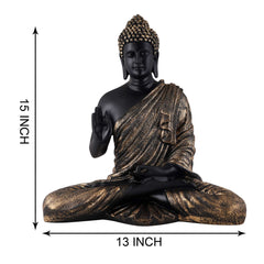 Gautam Buddha Statue Showpiece Idol Figurine for Feng Sui, Vastu, Home Decor, Office, Diwali, Gifting, Living Room, Bedroom, Study Table -27