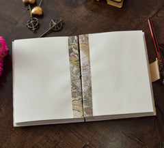 Handmade Printed Cardboard Journal Diary with Buckle Lock Unruled 200 Pages Notepad Personal Diaries for Men and Women -1