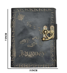 Genuine Leather Diary | Vintage Handmade Leather Journal | Premium Antique String Closure | 200 Handmade Deckle Edge Antique Pages -1
