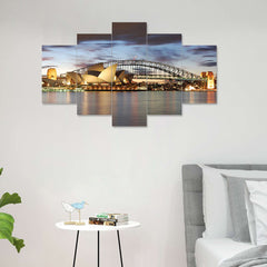 Set of Five MDF Framed 3D Wall Painting for Home Decoration, Big Size Painting for Living Room, Bedroom (24x50 inches)DR 48