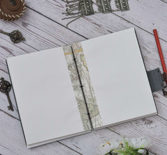 Handmade Printed Cardboard Journal Diary with Buckle Lock Unruled 200 Pages Notepad Personal Diaries for Men and Women -1